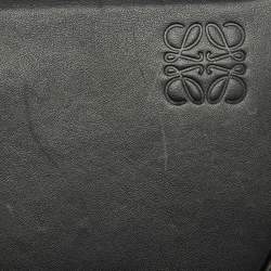 Pre Owned Loewe Black Leather Small Heel Crossbody Bag