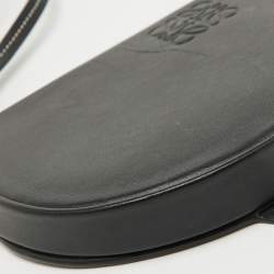 Pre Owned Loewe Black Leather Small Heel Crossbody Bag