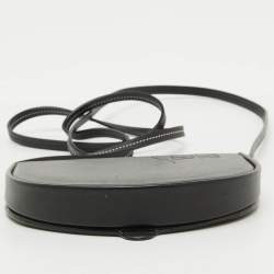 Pre Owned Loewe Black Leather Small Heel Crossbody Bag