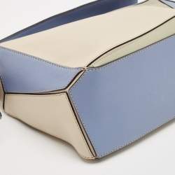 Loewe Tri Color Leather Small Puzzle Top Handle Bag