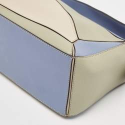 Loewe Tri Color Leather Small Puzzle Top Handle Bag
