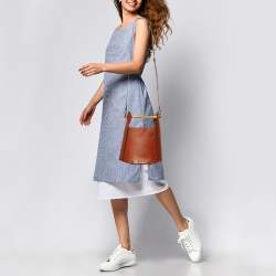 Loewe Brown Leather Bamboo Bucket Bag