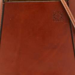 Pre Owned Loewe Brown Leather Bamboo Bucket Bag