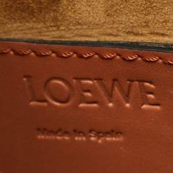 Pre Owned Loewe Brown Leather Bamboo Bucket Bag