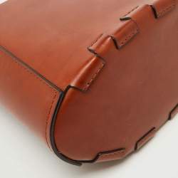 Pre Owned Loewe Brown Leather Bamboo Bucket Bag