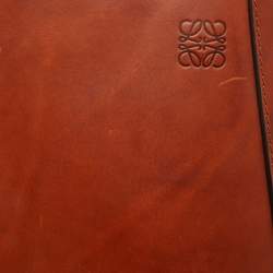 Pre Owned Loewe Brown Leather Bamboo Bucket Bag