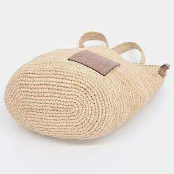 مملوكة مسبقًا Loewe Beige Raffia Raffia Mini Slit Bag