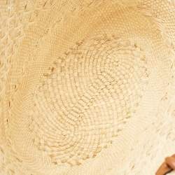 Loewe Beige/Brown Raffia and Leather Anagram Basket Tote