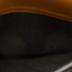 Loewe Brown/Yellow Leather Perforated Logo Pouch Heel Bag