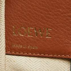 Pre Owned Loewe Beige/Tan Fabric and Leather Hammock Small 2way Hand Shoulder Bag
