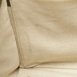 Pre Owned Loewe Olive Green Leather Cushion Tote