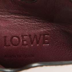 Pre Owned Loewe Rose Pink/Tan Leather Gate Pocket Bag