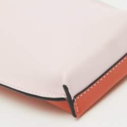 Pre Owned Loewe Rose Pink/Tan Leather Gate Pocket Bag
