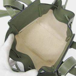 Loewe Green Leather Hammock Drawstring Mini Shoulder Bag
