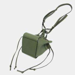 Loewe Green Leather Hammock Drawstring Mini Shoulder Bag