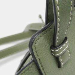 Loewe Green Leather Hammock Drawstring Mini Shoulder Bag