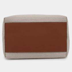 Loewe Bag Beige/Red Canvas Leather  Anagram Cuby Bag