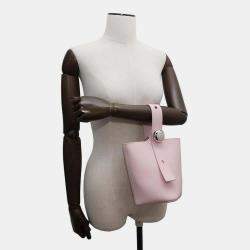 Loewe Pink Leather Size Mini Pebble Bucket Bag