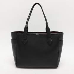 Pre Owned Loewe Black Leather Heritage Shopper Tote