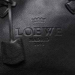 Pre Owned Loewe Black Leather Heritage Shopper Tote