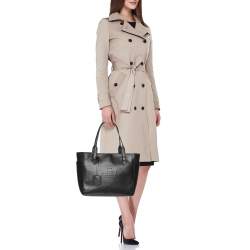 Pre Owned Loewe Black Leather Heritage Shopper Tote