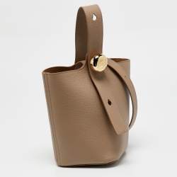 Loewe Beige Leather Mini Bucket Bag
