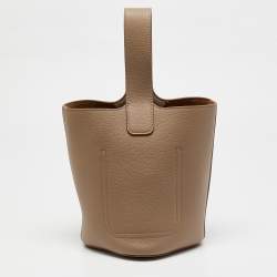 Loewe Beige Leather Mini Bucket Bag