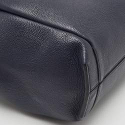 Pre Owned Loewe Midnight Blue/Black Leather Flamenco Knot Tote