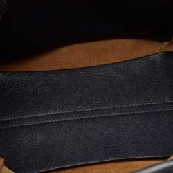 Pre Owned Loewe Midnight Blue/Black Leather Flamenco Knot Tote