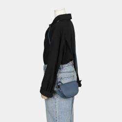 Loewe Blue Leather Mini Gate Shoulder Bag