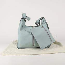 Loewe Large Sky Blue Leather Hammock Tote 