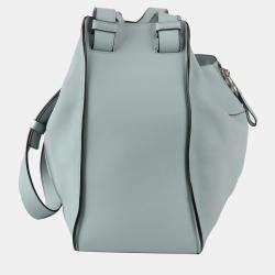 Loewe Large Sky Blue Leather Hammock Tote 