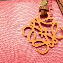Loewe Pink Lizard Postal Frame Satchel