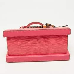 Loewe Pink Lizard Postal Frame Satchel