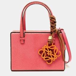 Loewe Pink Lizard Postal Frame Satchel
