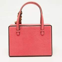 Loewe Pink Lizard Postal Frame Satchel