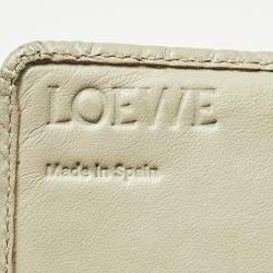 Loewe Sea Green Anagram Embossed Leather Repeat Compact Wallet