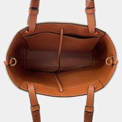 Loewe Beige/Brown Canvas Leather  Mini Anagram Tote Bag