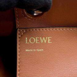 Loewe Beige/Brown Canvas Leather  Mini Anagram Tote Bag