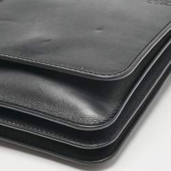 Loewe Black Leather Gusset Crossbody Bag