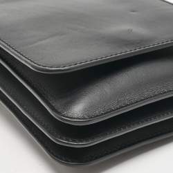 Loewe Black Leather Gusset Crossbody Bag