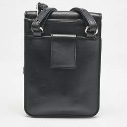 Loewe Black Leather Gusset Crossbody Bag
