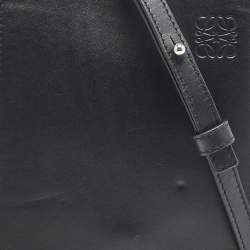 Loewe Black Leather Gusset Crossbody Bag