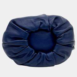 Pre Owned Loewe Navy Blue Leather Bounceback Small Bag