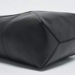 Pre Owned Loewe Black Leather Medium Puzzle Fold Convertible Tote