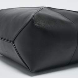 Pre Owned Loewe Black Leather Medium Puzzle Fold Convertible Tote
