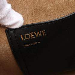 Loewe Black Leather Pebble Medium Bucket Shoulder Bag