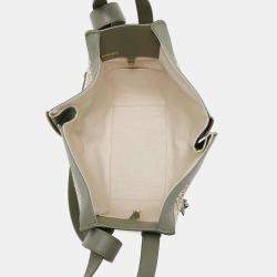 Loewe Beige/Green Canvas/Leather Small Hammock Shoulder Bag