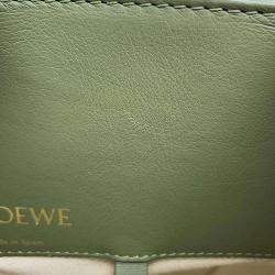 Loewe Beige/Green Canvas/Leather Small Hammock Shoulder Bag