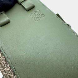 Loewe Beige/Green Canvas/Leather Small Hammock Shoulder Bag